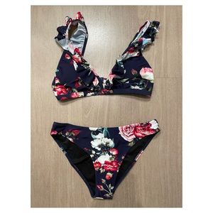 Brand New Ruffled Floral Bikini from Cupshe